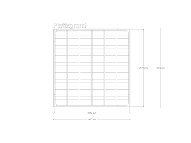 Douglas overkapping 402 x 392 cm + wanden, verando, orgin - afbeelding 2 van  6