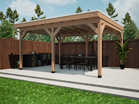 Douglas overkapping, 402 x 492 cm, verando, pure