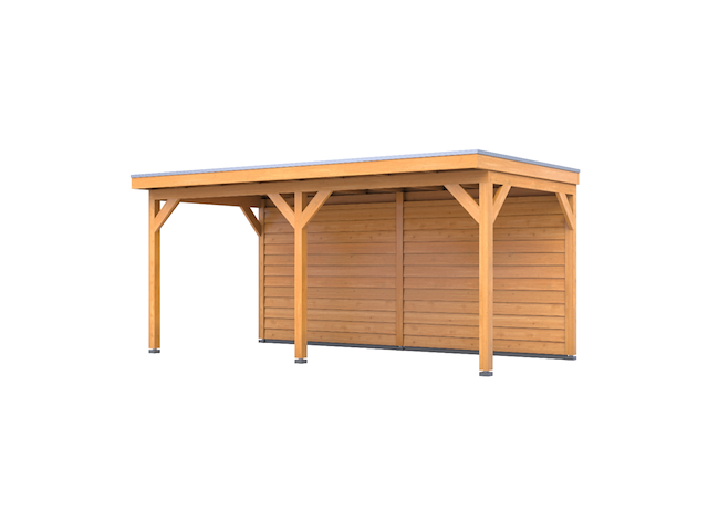 Douglas overkapping 402 x 492 cm + wanden, verando, pure - afbeelding 1 van  6