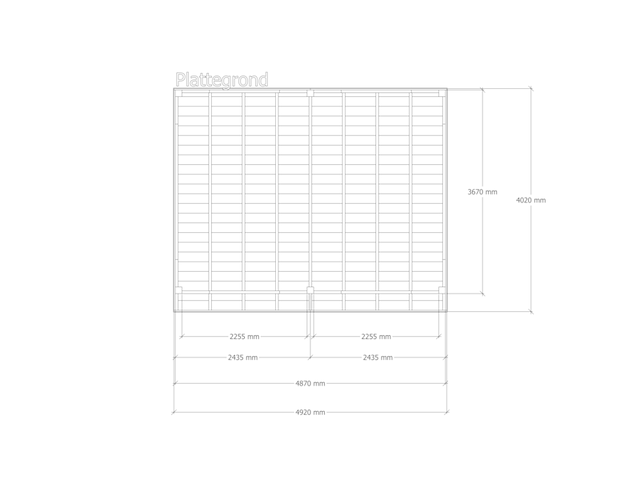 Douglas overkapping 402 x 492 cm + wanden, verando, pure - afbeelding 2 van  6