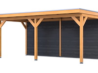 Douglas overkapping, 402 x 492 cm + wanden zwart, verando, pure - afbeelding 1 van  2