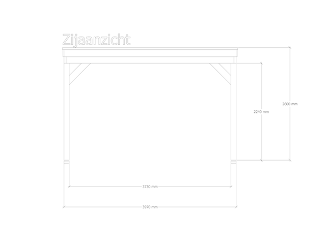 Douglas overkapping 402 x 578 cm, verando, orgin - afbeelding 4 van  6