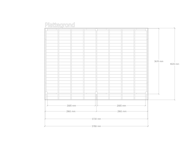Douglas overkapping, 402 x 578 cm + wanden zwart, verando, pure - afbeelding 2 van  6