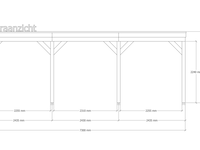 Douglas overkapping 402 x 735 cm, verando, pure - afbeelding 3 van  6