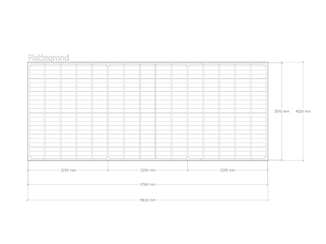 Douglas overkapping 402 x 981 cm, verando, orgin - afbeelding 2 van  6