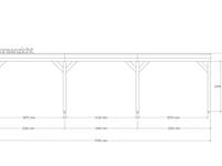 Douglas overkapping 402 x 981 cm, verando, orgin - afbeelding 3 van  6