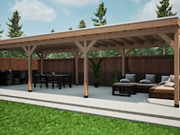 Douglas overkapping, 402 x 981 cm, verando, pure