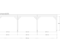 Douglas overkapping, 402 x 981 cm verando, pure - afbeelding 3 van  6