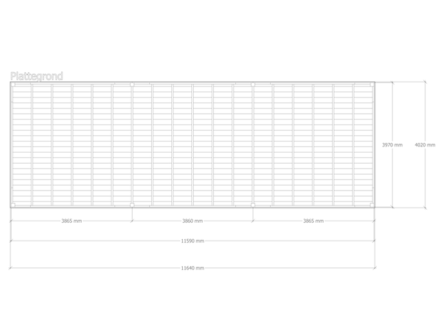Douglas overkapping 402x1164cm verando, origin - afbeelding 2 van  6