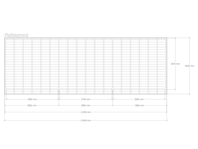 Douglas overkapping 402x1164cm verando, pure - afbeelding 2 van  6
