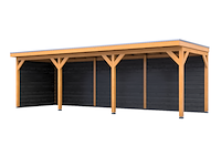 Douglas overkapping 402x1164cm + wanden zwart verando, pure - afbeelding 1 van  6