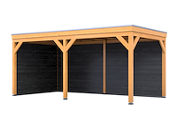 Douglas overkapping 402x492cm + wanden zwart verando, origin - afbeelding 1 van  6