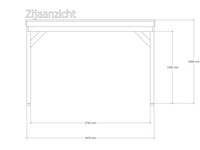 Douglas overkapping 402x735cm + wand blank verando, origin - afbeelding 4 van  6