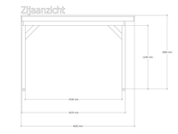 Douglas overkapping 402x735cm + wanden blank verando, pure - afbeelding 4 van  6