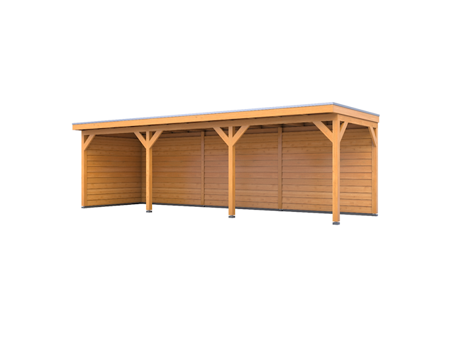 Douglas overkapping 402x981cm + wanden blank verando, pure - afbeelding 1 van  6