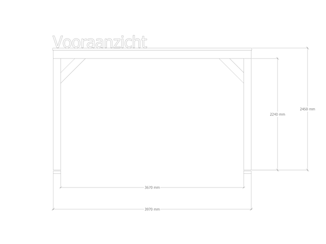 Douglas overkapping, 407 x 397 cm verando, living - afbeelding 3 van  6
