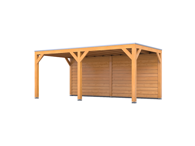 Douglas overkapping, 407 x 783 cm + wand blank, verando, living - afbeelding 1 van  6