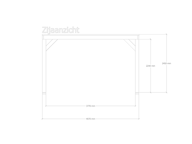 Douglas overkapping, 407 x 869 cm verando, living - afbeelding 4 van  6