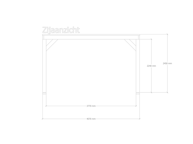 Douglas overkapping 407x1169cm verando, living - afbeelding 4 van  6