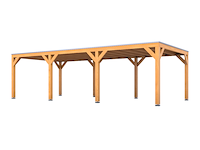 Douglas overkapping 407x1169cm + wanden blank verando, living