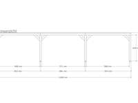 Douglas overkapping 407x1169cm + wanden blank verando, living - afbeelding 3 van  6
