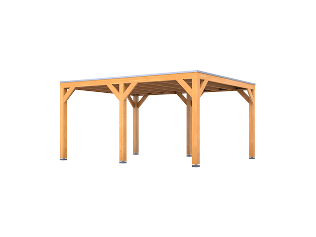 Douglas overkapping 407x497cm + wand zwart verando, living - afbeelding 1 van  6