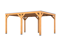 Douglas overkapping 407x497cm + wand zwart verando, living - afbeelding 1 van  6