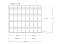 Douglas overkapping 407x497cm + wand zwart verando, living - afbeelding 2 van  6