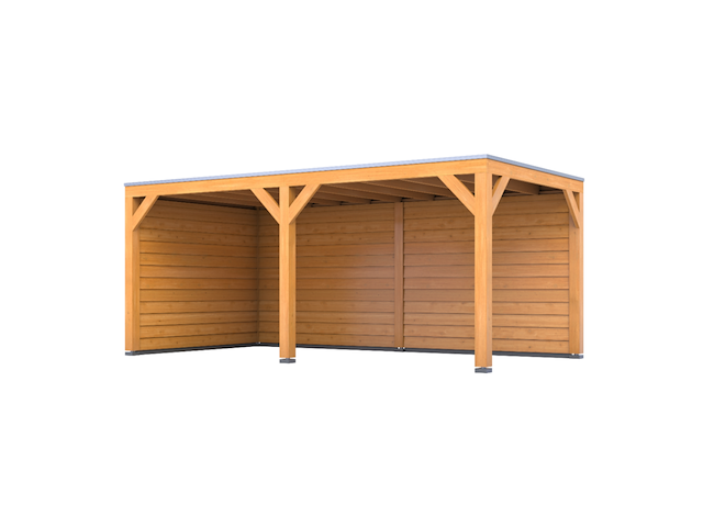 Douglas overkapping 407x783cm + wanden blank verando, living - afbeelding 1 van  6