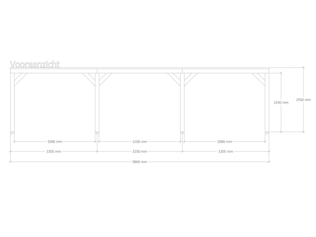 Douglas overkapping 407x986cm verando, living - afbeelding 3 van  6