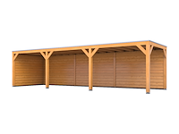 Douglas overkapping 407x986cm + wanden blank verando, living