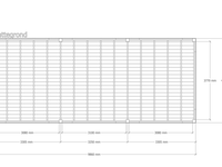 Douglas overkapping 407x986cm + wanden blank verando, living - afbeelding 2 van  6