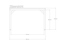 Douglas overkapping 407x986cm + wanden blank verando, living - afbeelding 4 van  6