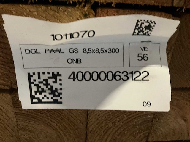 Douglas paal 8,5x8,5x300 cm (56x) - afbeelding 6 van  6