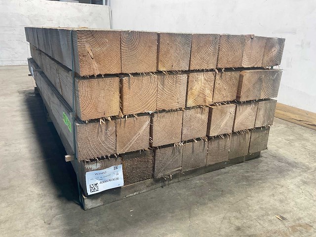 Douglas paal fijnbezaagd 250x15x15 cm (28x) - afbeelding 3 van  6
