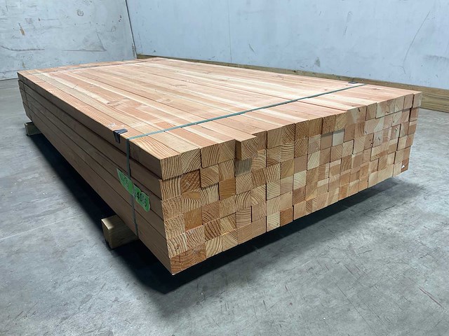 Douglas paal geschaafd - 197x4,5x4,5 cm (120x) - afbeelding 3 van  5