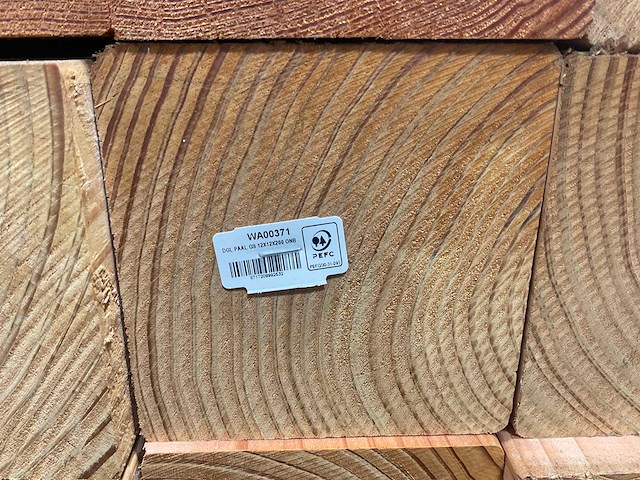 Douglas paal geschaafd 200x12x12 cm (30x) - afbeelding 3 van  3