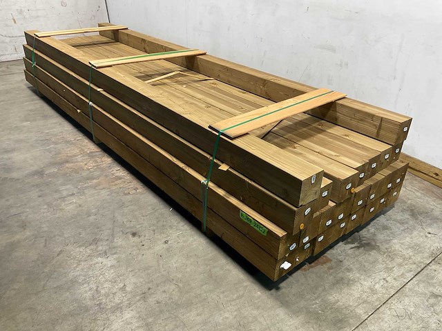 Douglas paal geschaafd duplo verlijmd 400x14x14 cm (10x) - afbeelding 1 van  7