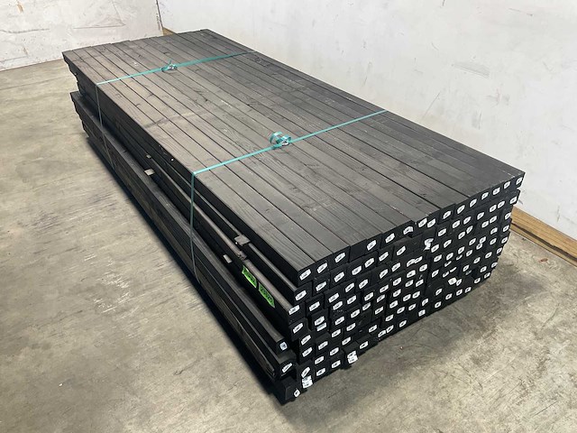 Douglas paal geschaafd zwart 270x6,5x6,5 cm (50x) - afbeelding 1 van  8