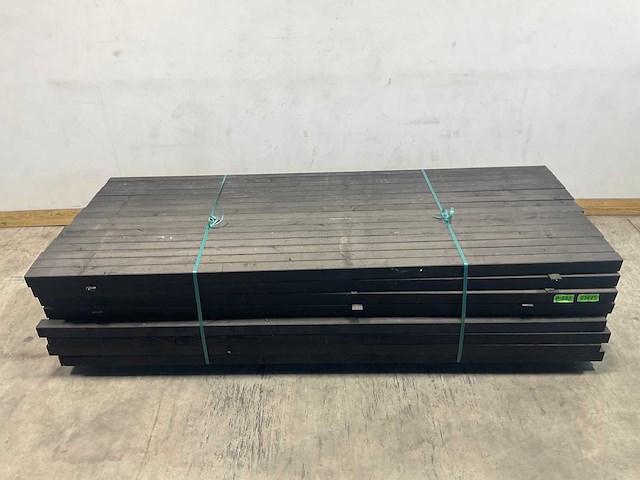 Douglas paal geschaafd zwart 270x6,5x6,5 cm (50x) - afbeelding 2 van  8