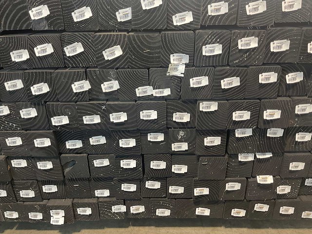 Douglas paal geschaafd zwart 270x6,5x6,5 cm (75x) - afbeelding 6 van  8