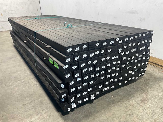 Douglas paal geschaafd zwart 270x6,5x6,5 cm (75x) - afbeelding 5 van  8