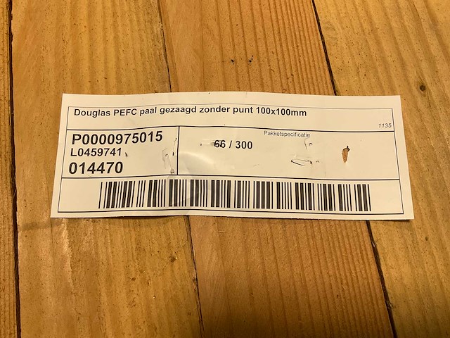 Douglas paal gezaagd - 300x10x10 cm (33x) - afbeelding 5 van  6