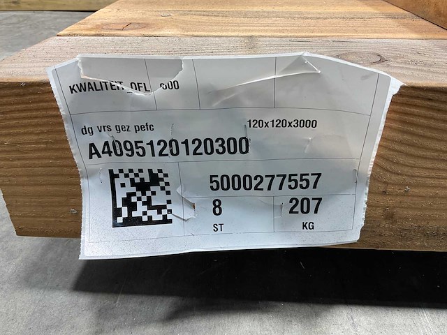 Douglas paal ruw - 300x12x12 cm (8x) - afbeelding 9 van  9