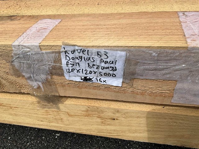Douglas palen 5000x120x120 mm (16x) - afbeelding 5 van  5
