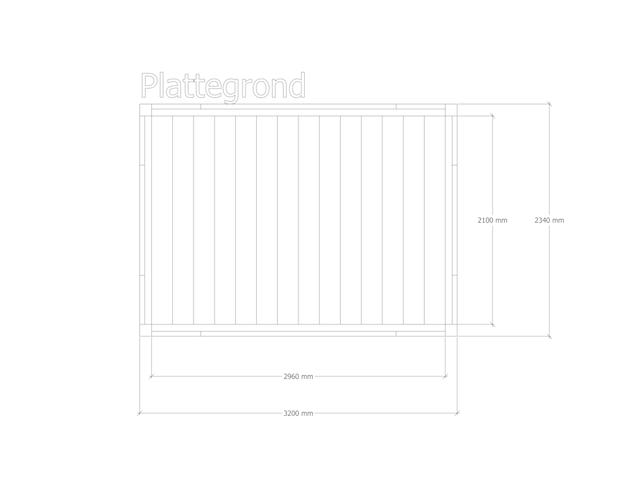 Douglas pergola 234 x 320 cm, verando, orgin - afbeelding 2 van  6