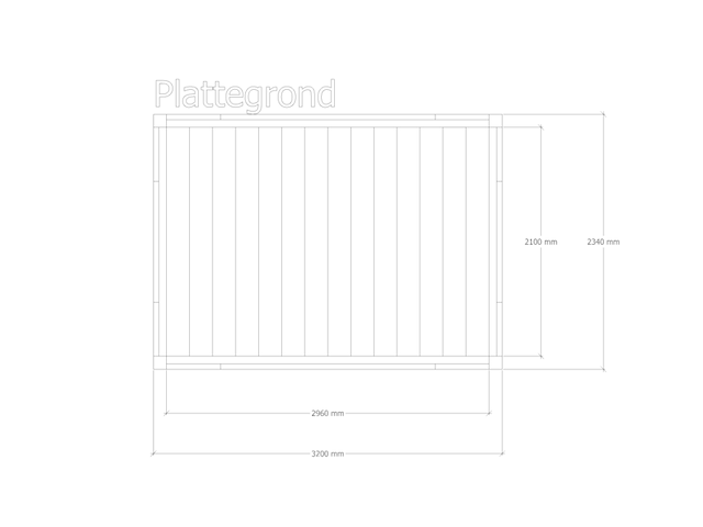 Douglas pergola, 234 x 320 cm verando, origin - afbeelding 2 van  6