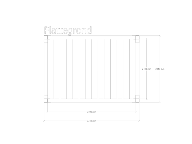 Douglas pergola, 234 x 334 cm verando, living - afbeelding 2 van  6