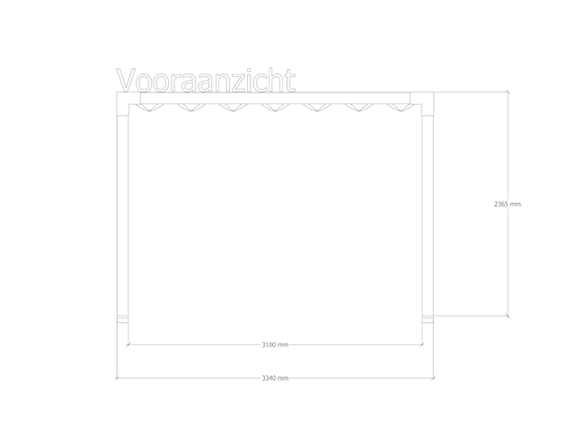Douglas pergola, 234 x 334 cm verando, living - afbeelding 3 van  6