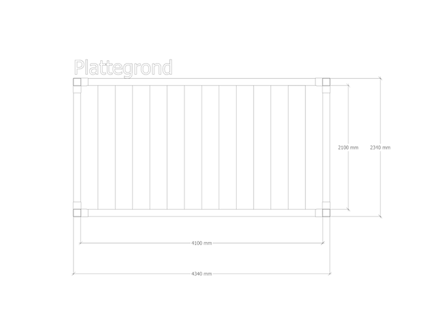 Douglas pergola, 234 x 434 cm verando, living - afbeelding 2 van  6